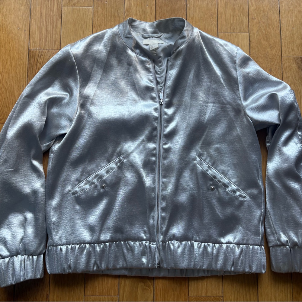 H&M Shimmering Silver Jacket
